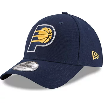Gorra curva azul marino ajustable 9FORTY The League de Indiana Pacers NBA de New Era