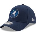 gorra-curva-azul-marino-ajustable-9forty-the-league-de-minnesota-timberwolves-nba-de-new-era