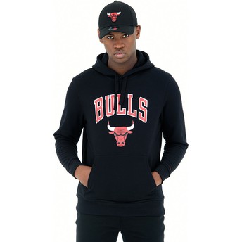 Sudadera con capucha negra Pullover Hoody de Chicago Bulls NBA de New Era