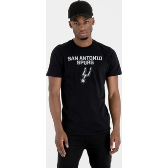 Camiseta manga corta negra de San Antonio Spurs NBA de New Era