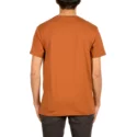 camiseta-manga-corta-marron-burnt-copper-de-volcom