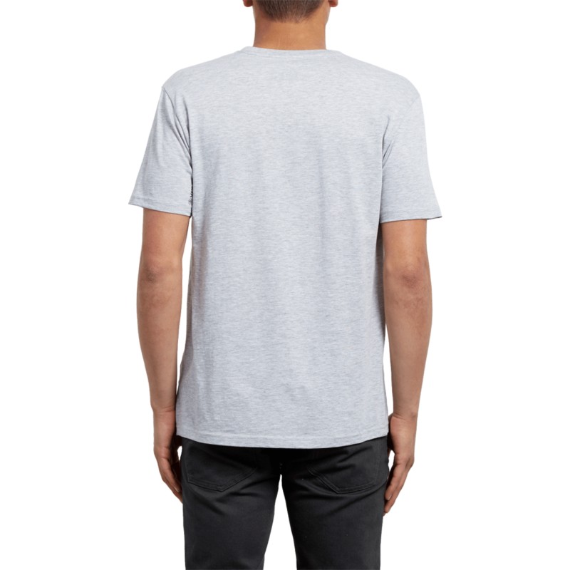 camiseta-manga-corta-gris-crisp-euro-heather-grey-de-volcom