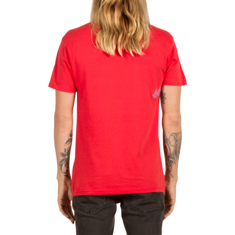 camiseta-manga-corta-roja-chopper-true-red-de-volcom