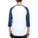 camiseta-manga-3-4-blanca-y-azul-wreckler-white-de-volcom
