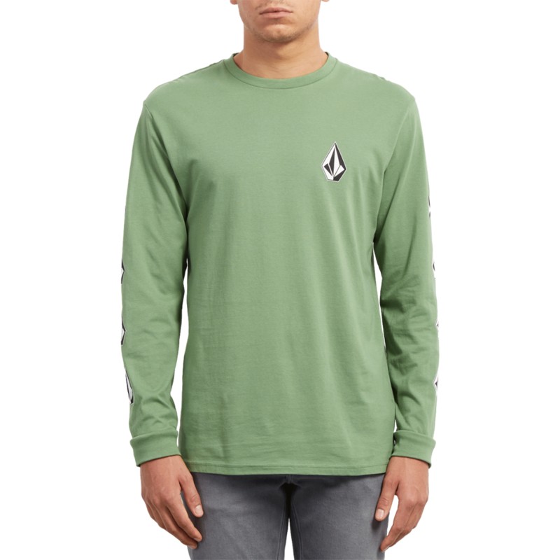 camiseta-manga-larga-verde-deadly-stone-dark-kelly-de-volcom