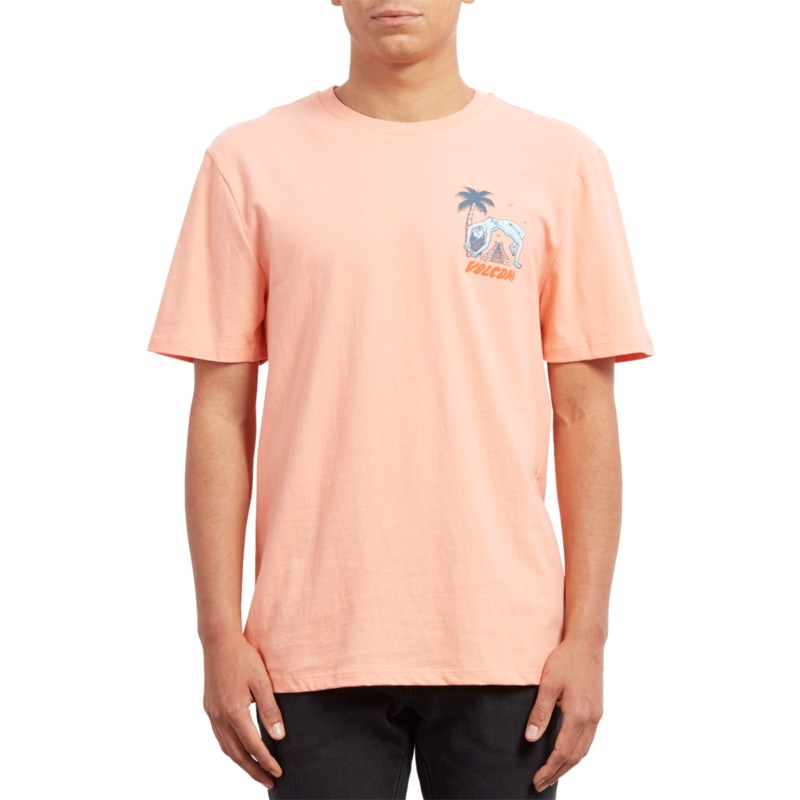 camiseta-manga-corta-naranja-cryptic-isle-orange-glow-de-volcom