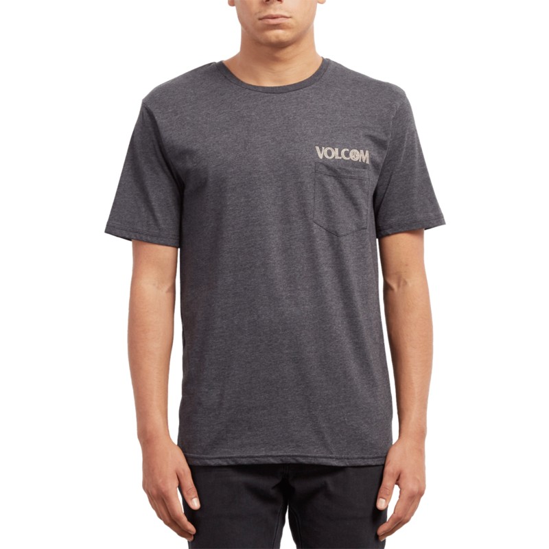 camiseta-manga-corta-negra-center-heather-black-de-volcom