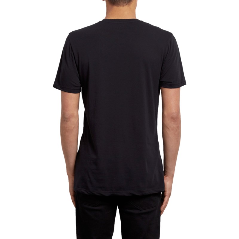 camiseta-manga-corta-negra-con-logo-negro-classic-stone-black-de-volcom