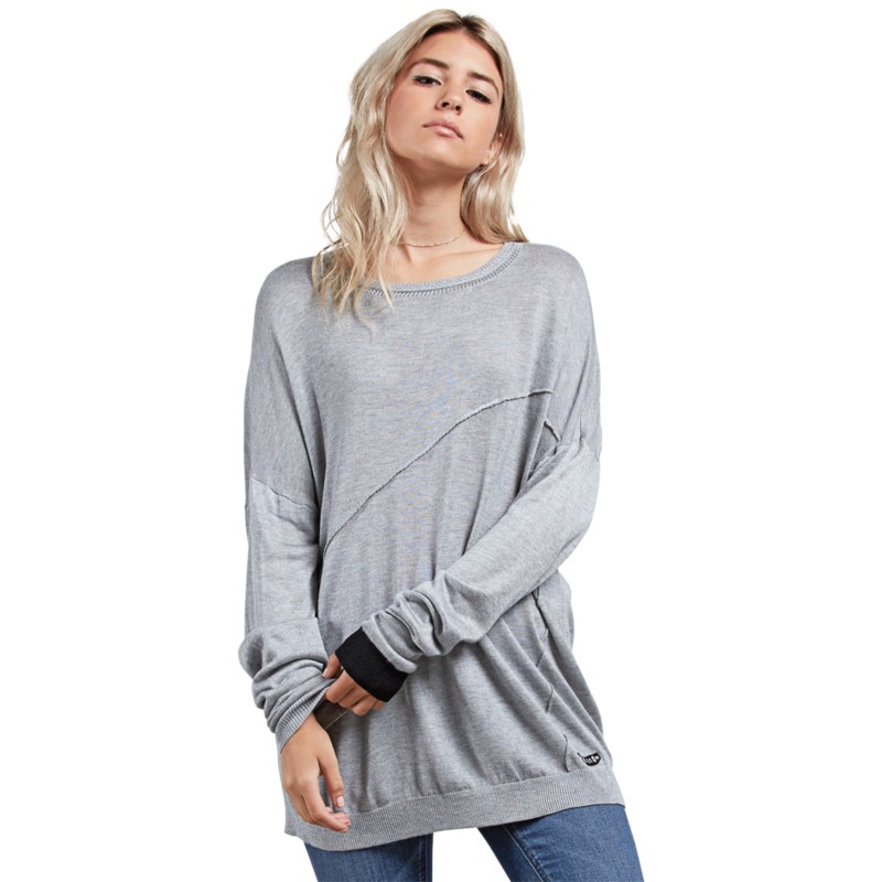 camiseta-manga-larga-gris-simply-stone-heather-grey-de-volcom