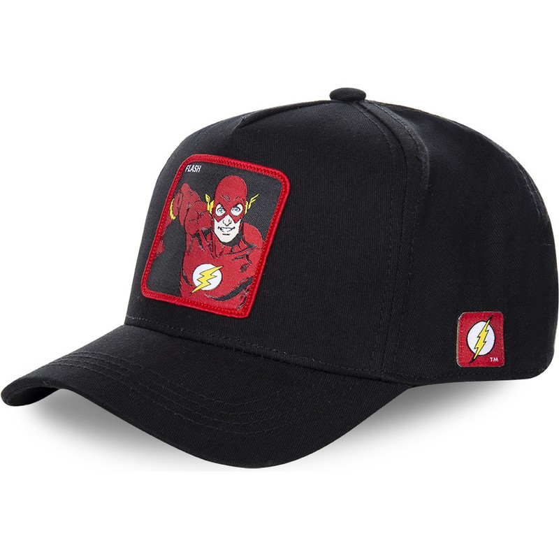 Gorra curva negra snapback Flash clásico FLA2 DC Comics de Capslab