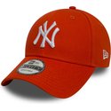 gorra-curva-naranja-ajustable-9forty-essential-de-new-york-yankees-mlb-de-new-era