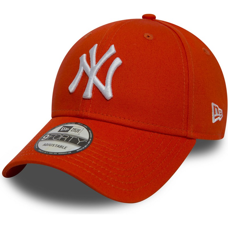 gorra-curva-naranja-ajustable-9forty-essential-de-new-york-yankees-mlb-de-new-era
