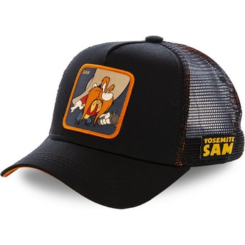 Gorra trucker negra Sam Bigotes SAM1 Looney Tunes de Capslab