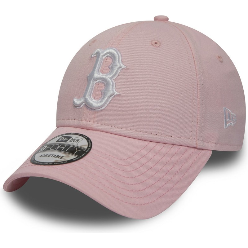 gorra-curva-rosa-ajustable-9forty-essential-de-boston-red-sox-mlb-de-new-era