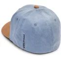 gorra-curva-azul-ajustada-con-visera-marron-full-stone-xfit-melindigo-de-volcom