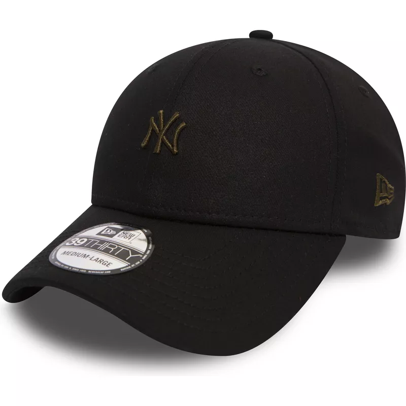 gorra-curva-negra-ajustada-con-logo-marron-39thirty-mini-logo-de-new-york-yankees-mlb-de-new-era