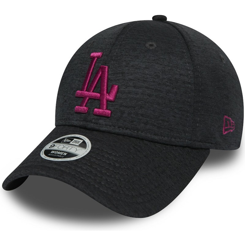 gorra-curva-gris-ajustable-con-logo-rosa-9forty-essential-jersey-de-los-angeles-dodgers-mlb-de-new-era