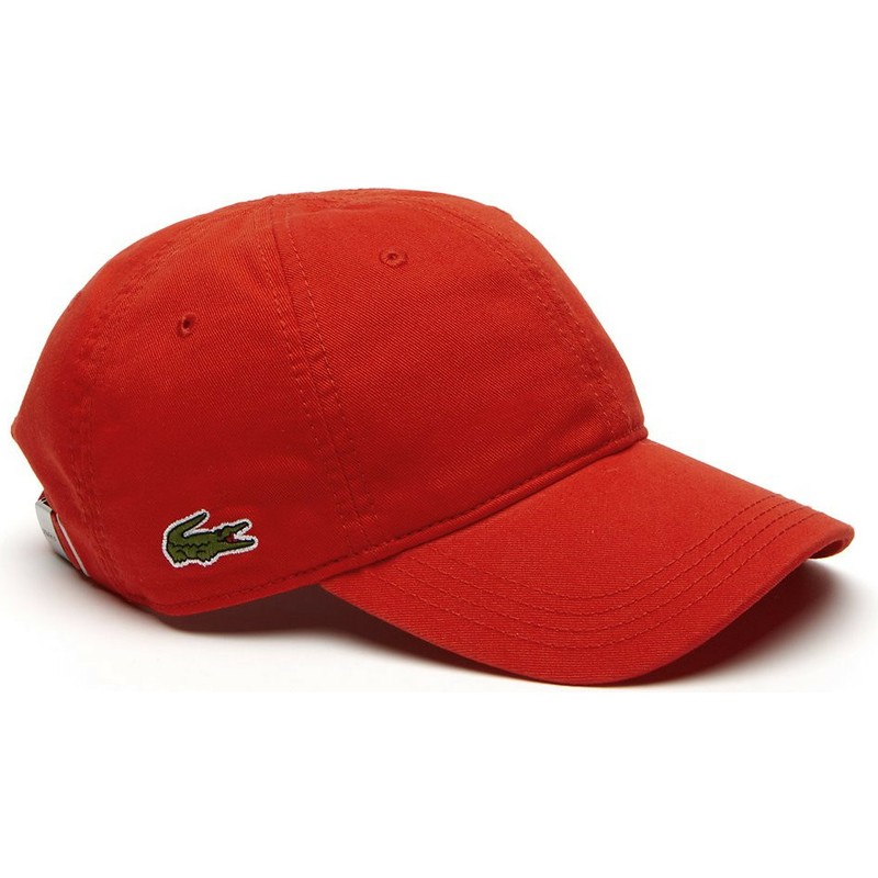 gorra-curva-roja-ajustable-basic-side-crocodile-de-lacoste