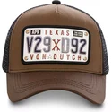 gorra-trucker-marron-con-placa-texas-tex1-de-von-dutch