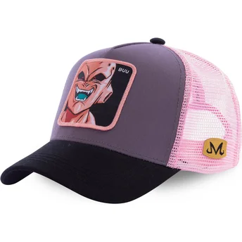 gorra-trucker-gris-y-rosa-kid-buu-buu3-dragon-ball-de-capslab