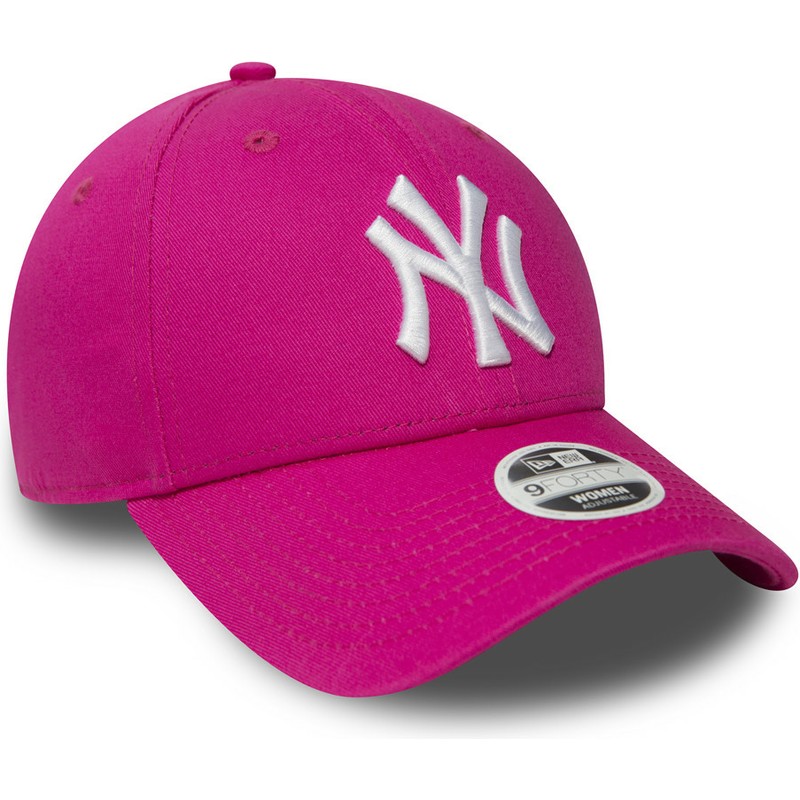 gorra-curva-rosa-ajustable-9forty-essential-de-new-york-yankees-mlb-de-new-era
