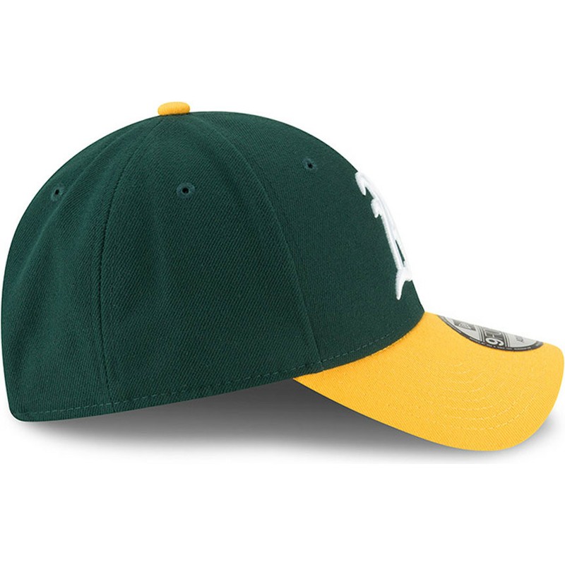 gorra-curva-verde-y-amarilla-ajustable-9forty-the-league-de-oakland-athletics-mlb-de-new-era