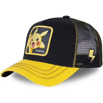 Gorra trucker negra y amarilla Pikachu PIK6 Pokémon de Capslab