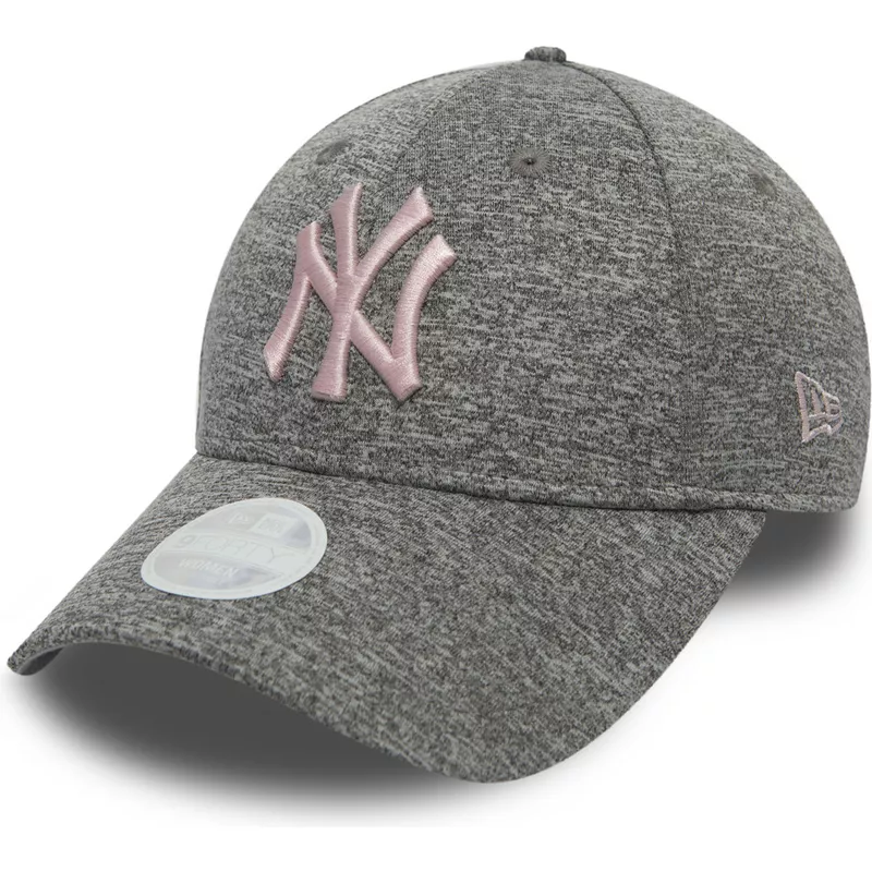 gorra-curva-gris-ajustable-con-logo-rosa-9forty-tech-jersey-de-new-york-yankees-mlb-de-new-era
