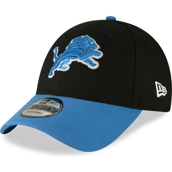 Gorra curva negra ajustable 9FORTY The League de Detroit Lions NFL de New Era