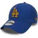 gorra-curva-azul-ajustable-con-logo-dorado-9twenty-nylon-packable-de-los-angeles-dodgers-mlb-de-new-era