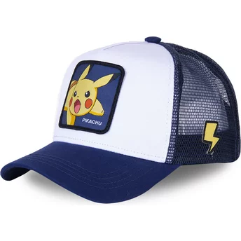 Gorra trucker blanca y azul Pikachu PIK8 Pokémon de Capslab