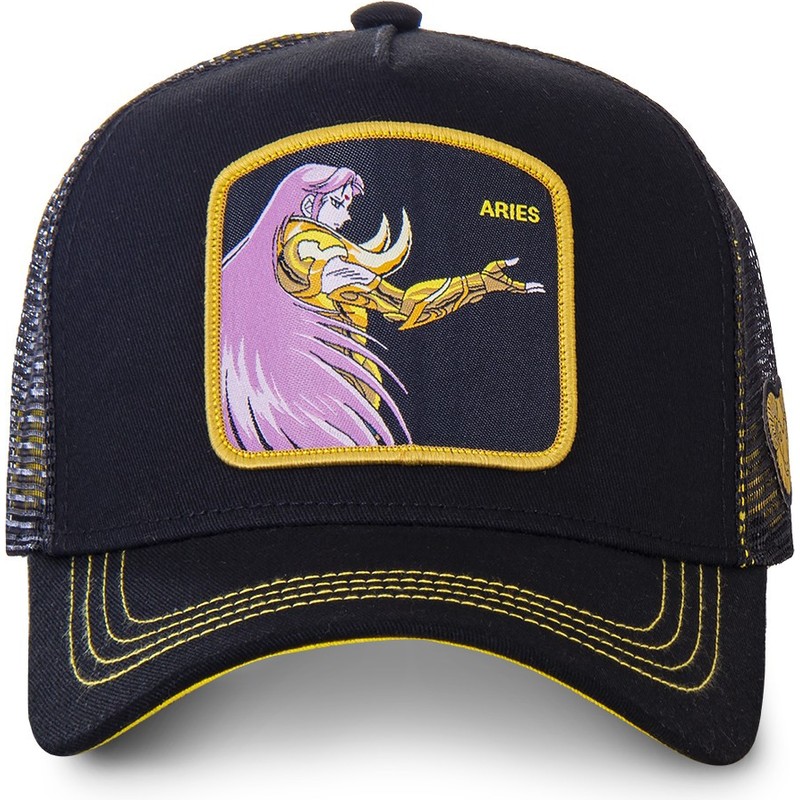 Gorra trucker negra Aries ARI Saint Seiya Los Caballeros del Zodiaco