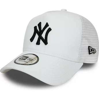 Gorra trucker blanca con logo negro Essential A Frame de New York Yankees MLB de New Era