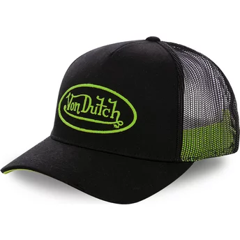 Gorra trucker negra con logo verde NEO GRE de Von Dutch