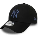 gorra-curva-negra-ajustable-con-logo-azul-9forty-colour-essential-de-new-york-yankees-mlb-de-new-era