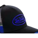 gorra-trucker-negra-con-logo-azul-neo-blu-de-von-dutch
