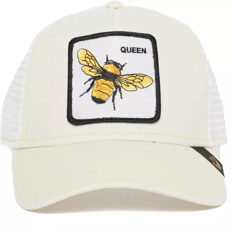 gorra-trucker-blanca-abeja-queen-bee-de-goorin-bros