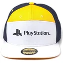 gorra-plana-blanca-amarilla-y-azul-marino-ajustable-playstation-sony-de-difuzed