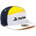 gorra-plana-blanca-amarilla-y-azul-marino-ajustable-playstation-sony-de-difuzed