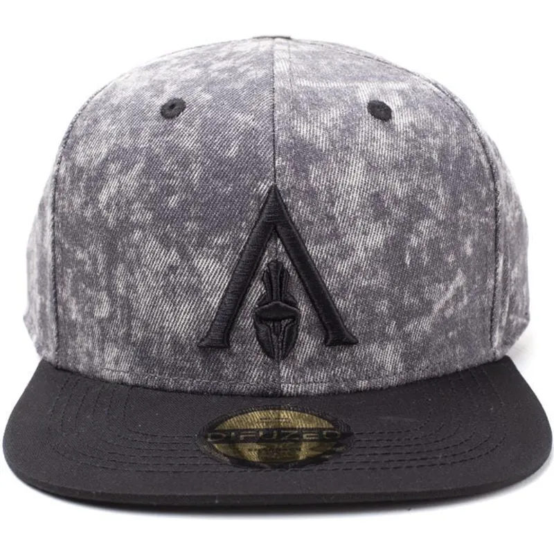 gorra-plana-gris-y-negra-snapback-odyssey-logo-apocalyptic-assassins-creed-de-difuzed