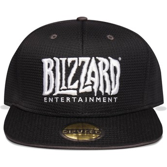 Gorra plana negra snapback Logo Blizzard Entertaiment de Difuzed