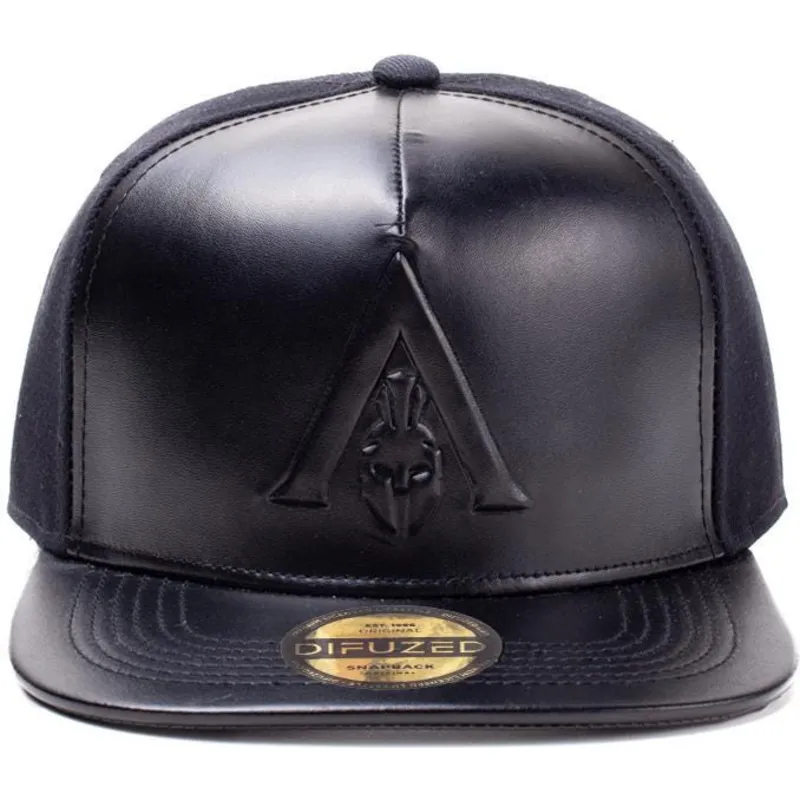 gorra-plana-negra-snapback-premium-odyssey-logo-assassins-creed-de-difuzed