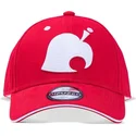 gorra-curva-roja-snapback-leaf-logo-animal-crossing-de-difuzed