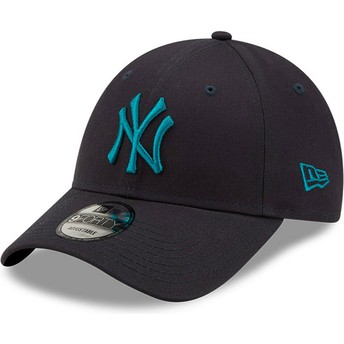 Gorra curva azul marino ajustable con logo azul 9FORTY League Essential de New York Yankees MLB de New Era