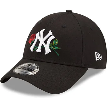 gorra-curva-negra-ajustable-9forty-rose-de-new-york-yankees-mlb-de-new-era