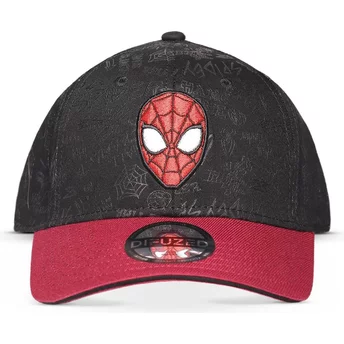 Gorra curva negra y roja snapback para niño Spider-Man Marvel Comics de Difuzed
