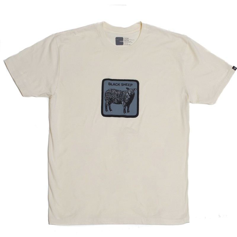 camiseta-de-manga-corta-beige-oveja-black-sheep-herd-me-the-farm-de-goorin-bros