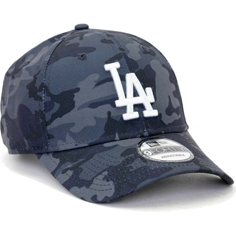 Gorra curva camuflaje azul ajustable 9FORTY All Over Urban Print de Los Angeles Dodgers MLB de New Era