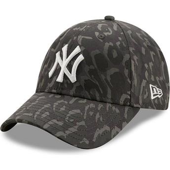 Gorra curva camuflaje negro ajustable 9FORTY All Over Camo de New York Yankees MLB de New Era