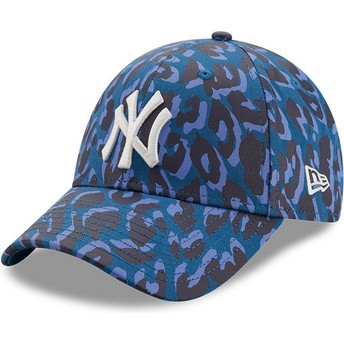 Gorra curva camuflaje azul ajustable 9FORTY All Over Camo de New York Yankees MLB de New Era